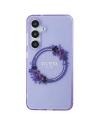 Buy Guess GUHMS24SHFWFCU Samsung Galaxy S24 hardcase IML Flowers Wreath MagSafe purple - GUE3359 - {ean13} - Home Screen Store Europe