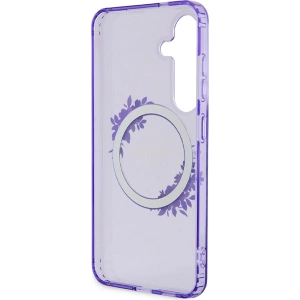 Kup Etui Guess GUHMS24SHFWFCU Samsung Galaxy S24 hardcase IML Flowers Wreath MagSafe fioletowy/purple - GUE3359 - {ean13} - Sklep Home Screen