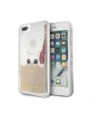 Karl Lagerfeld KLHCI8LPABGNU iPhone 7/8 Plus rozie-aurie/coroană de aur roz carcasă dură Liquid Glitter