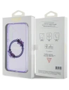 Buy Guess GUHMS24SHFWFCU Samsung Galaxy S24 hardcase IML Flowers Wreath MagSafe purple - GUE3359 - {ean13} - Home Screen Store Europe