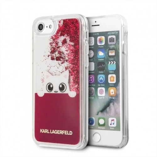 Kup Karl Lagerfeld KLHCI8PABGFU Apple iPhone SE 2022/SE 2020/8/7 fuchsia/roz hard case Liquid Glitter - KLD100FKS - {ean13} - Sklep Home Screen