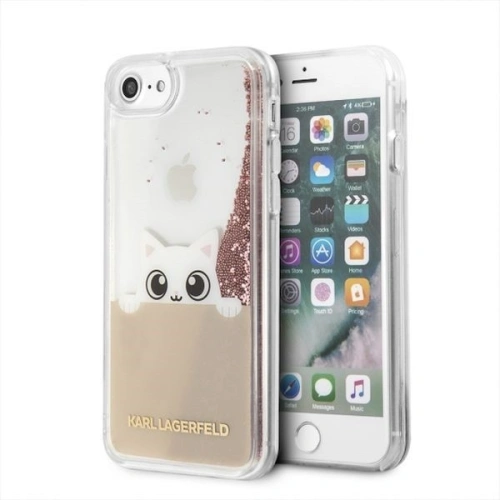 Kup Karl Lagerfeld KLHCI8PABGNU Apple iPhone SE 2022/SE 2020/8/7 rózsaszín-arany/hard case Liquid Glitter - KLD101RS - {ean13} - Sklep Home Screen