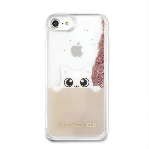 Kup Karl Lagerfeld KLHCI8PABGNU Apple iPhone SE 2022/SE 2020/8/7 rózsaszín-arany/hard case Liquid Glitter - KLD101RS - {ean13} - Sklep Home Screen