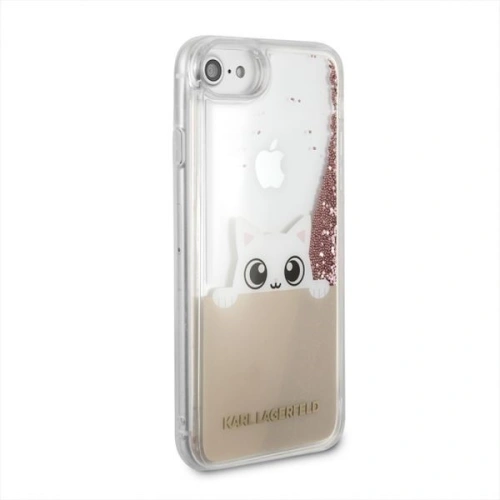 Kup Karl Lagerfeld KLHCI8PABGNU Apple iPhone SE 2022/SE 2020/8/7 rózsaszín-arany/hard case Liquid Glitter - KLD101RS - {ean13} - Sklep Home Screen