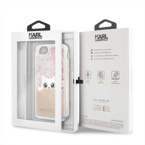 Kup Karl Lagerfeld KLHCI8PABGNU Apple iPhone SE 2022/SE 2020/8/7 rózsaszín-arany/hard case Liquid Glitter - KLD101RS - {ean13} - Sklep Home Screen