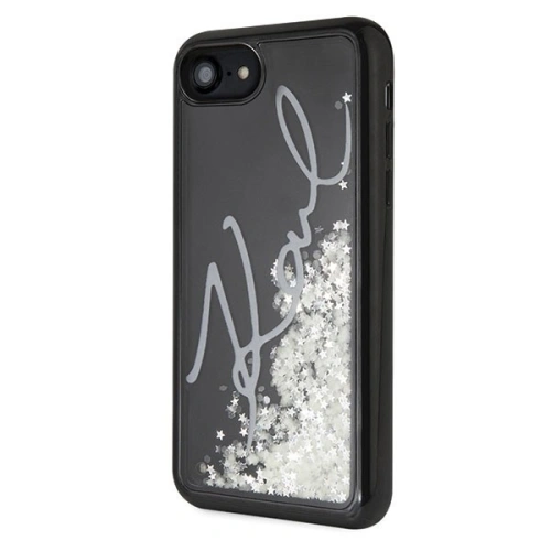 Buy Karl Lagerfeld KLHCI8PH2IR Apple iPhone SE 2022/SE 2020/8/7 black Glitter Signature - Glow in the dark - KLD102BLK - {ean13} - Home Screen Store Europe