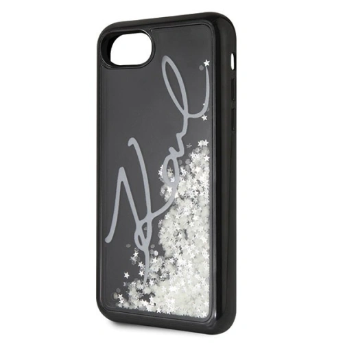 Buy Karl Lagerfeld KLHCI8PH2IR Apple iPhone SE 2022/SE 2020/8/7 black Glitter Signature - Glow in the dark - KLD102BLK - {ean13} - Home Screen Store Europe