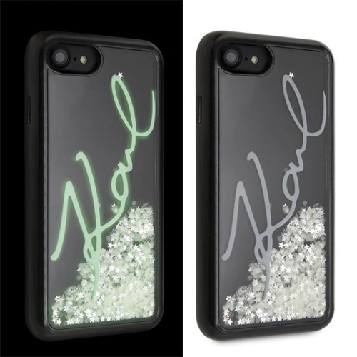 Buy Karl Lagerfeld KLHCI8PH2IR Apple iPhone SE 2022/SE 2020/8/7 black Glitter Signature - Glow in the dark - KLD102BLK - {ean13} - Home Screen Store Europe