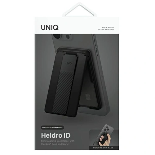 Buy UNIQ Heldro ID magnetic wallet with stand and strap midnight black - UNIQ1111 - {ean13} - Home Screen Store Europe