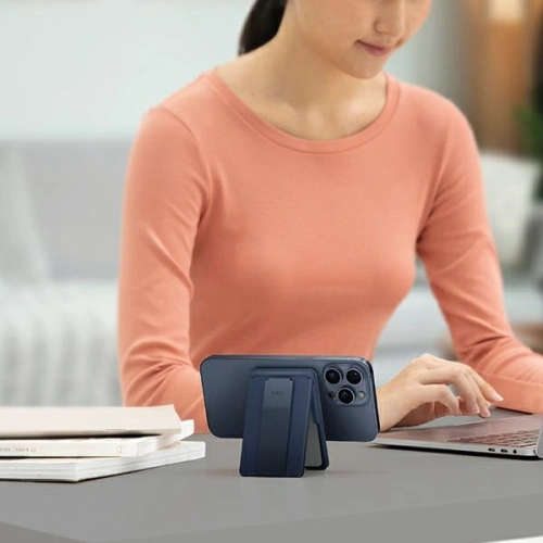 Kup Magnetyczny portfel z podpórką i paskiem UNIQ Heldro ID granatowy/navy (storm blue) - UNIQ1112 - {ean13} - Sklep Home Screen