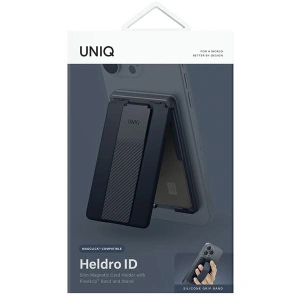 Kup Magnetická peněženka s opěrkou a páskem UNIQ Heldro ID tmavě modrá/navy (storm blue) - UNIQ1112 - {ean13} - Sklep Home Screen