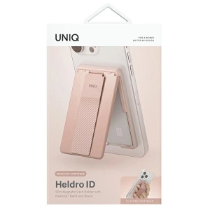 Kup Magnetická peněženka s opěrkou a páskem UNIQ Heldro ID růžová/blush pink - UNIQ1113 - {ean13} - Sklep Home Screen
