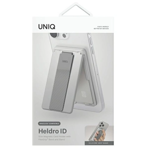 Kup Magnetická peněženka s podložkou a páskem UNIQ Heldro ID šedá/chalk grey - UNIQ1114 - {ean13} - Sklep Home Screen