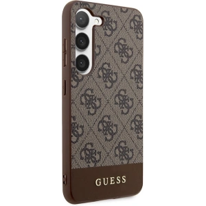 Buy Guess GUHCS24SG4GLBR Samsung Galaxy S24 hardcase 4G Stripe Collection brown - GUE3360 - {ean13} - Home Screen Store Europe