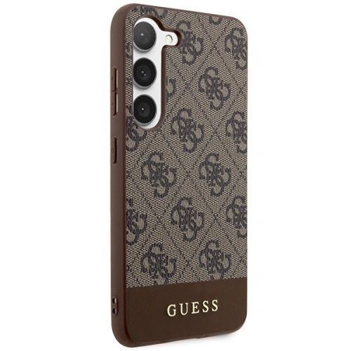Kup Etui Guess GUHCS24SG4GLBR Samsung Galaxy S24 hardcase 4G Stripe Collection maro/brown - GUE3360 - {ean13} - Sklep Home Screen