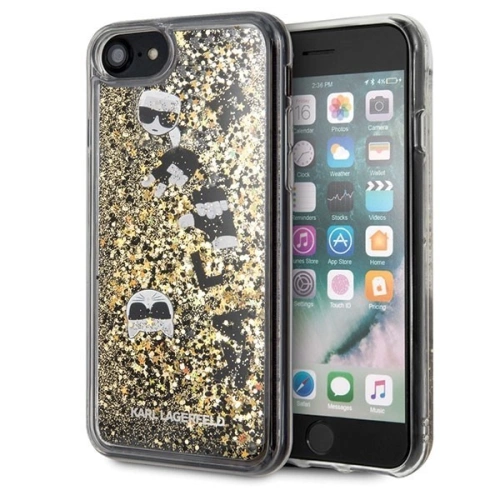Kup Karl Lagerfeld KLHCI8ROGO Apple iPhone SE 2022/SE 2020/8/7 negru-aurie/black & gold hard case Glitter - KLD103BLKGLD - {ean13} - Sklep Home Screen