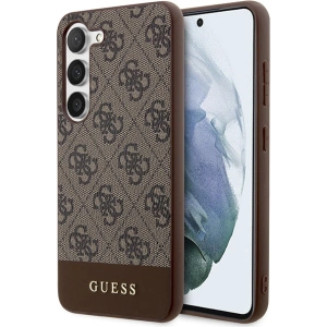 Kup Etui Guess GUHCS24SG4GLBR Samsung Galaxy S24 hardcase 4G Stripe Collection brązowy/brown - GUE3360 - {ean13} - Sklep Home Screen