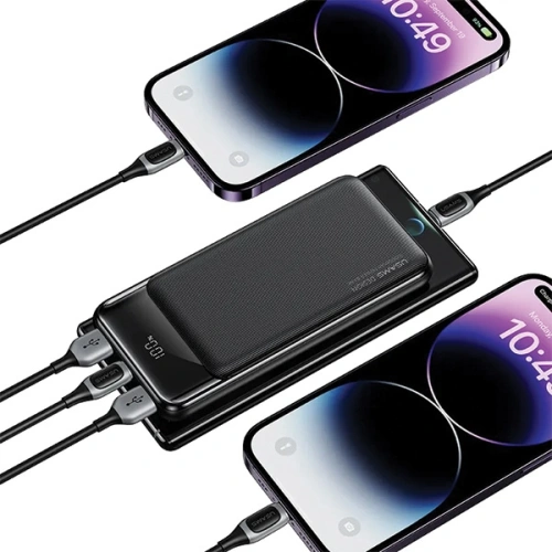 Buy USAMS US-CD202 powerbank 30000mAh microUSB, USB-A, USB-C, 10W with display black - USA1083 - {ean13} - Home Screen Store Europe