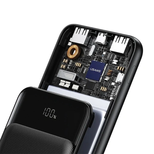 Kup Powerbank USAMS US-CD202 30000mAh microUSB, USB-A, USB-C, 10W z wyświetlaczem czarny/black - USA1083 - {ean13} - Sklep Home Screen