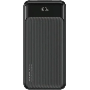 Powerbank USAMS US-CD201 30000mAh microUSB, USB-A, USB-C, 20W, PD, QC 3.0 z wyświetlaczem czarny/black