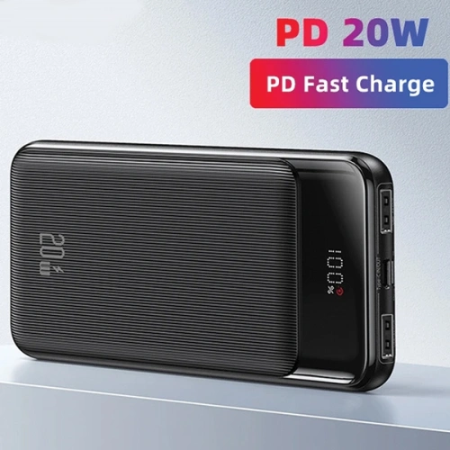 Kup Powerbank USAMS US-CD201 30000mAh microUSB, USB-A, USB-C, 20W, PD, QC 3.0 cu display negru/black - USA1084 - {ean13} - Sklep Home Screen