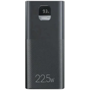 Powerbank USAMS PB68 30000mAh 2xUSB-A, USB-C, 20W, PD, QC 3.0 z wyświetlaczem czarny/black