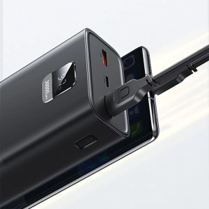 Powerbank USAMS PB68 30000mAh 2xUSB-A, USB-C, 20W, PD, QC 3.0 z wyświetlaczem czarny/black