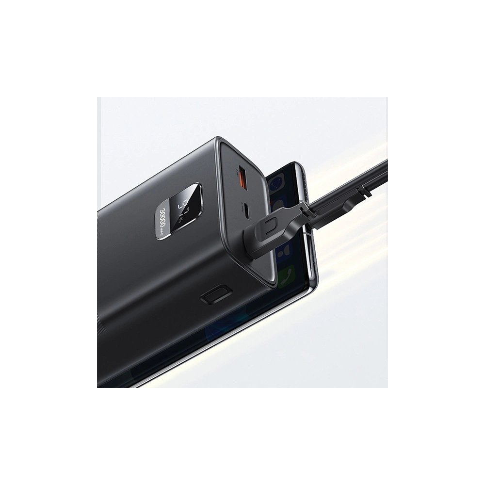 Powerbank USAMS PB68 30000mAh 2xUSB-A, USB-C, 20W, PD, QC 3.0 z wyświetlaczem czarny/black