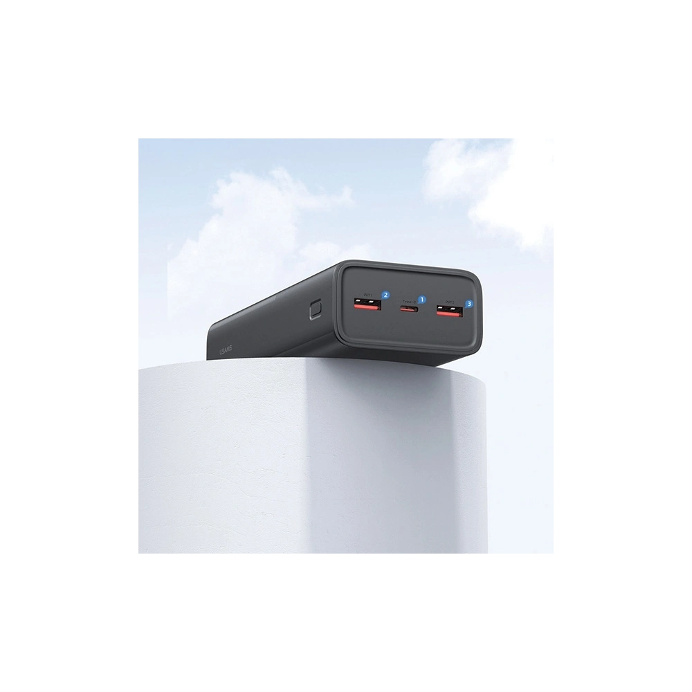 Powerbank USAMS PB68 30000mAh 2xUSB-A, USB-C, 20W, PD, QC 3.0 z wyświetlaczem czarny/black