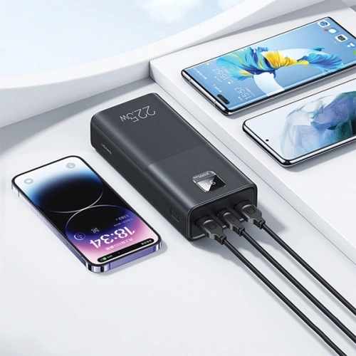 Buy USAMS PB68 powerbank 30000mAh 2xUSB-A, USB-C, 20W, PD, QC 3.0 with display black - USA1085 - {ean13} - Home Screen Store Europe