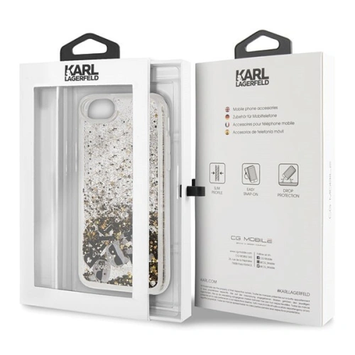Kup Karl Lagerfeld KLHCI8ROGO Apple iPhone SE 2022/SE 2020/8/7 negru-aurie/black & gold hard case Glitter - KLD103BLKGLD - {ean13} - Sklep Home Screen