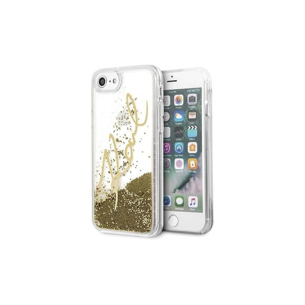 Karl Lagerfeld KLHCI8SGGO Apple iPhone SE 2022/SE 2020/8/7 złoty/gold hard case Signature Liquid Glitter