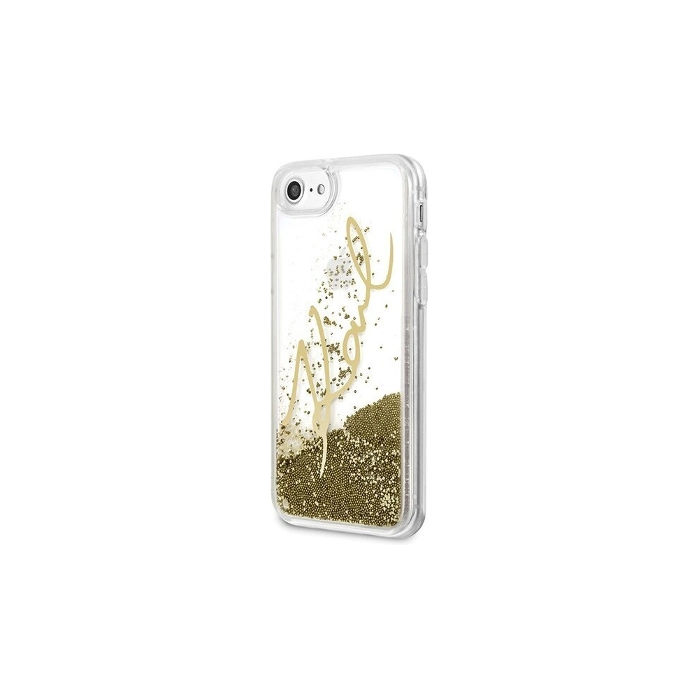 Karl Lagerfeld KLHCI8SGGO Apple iPhone SE 2022/SE 2020/8/7 złoty/gold hard case Signature Liquid Glitter