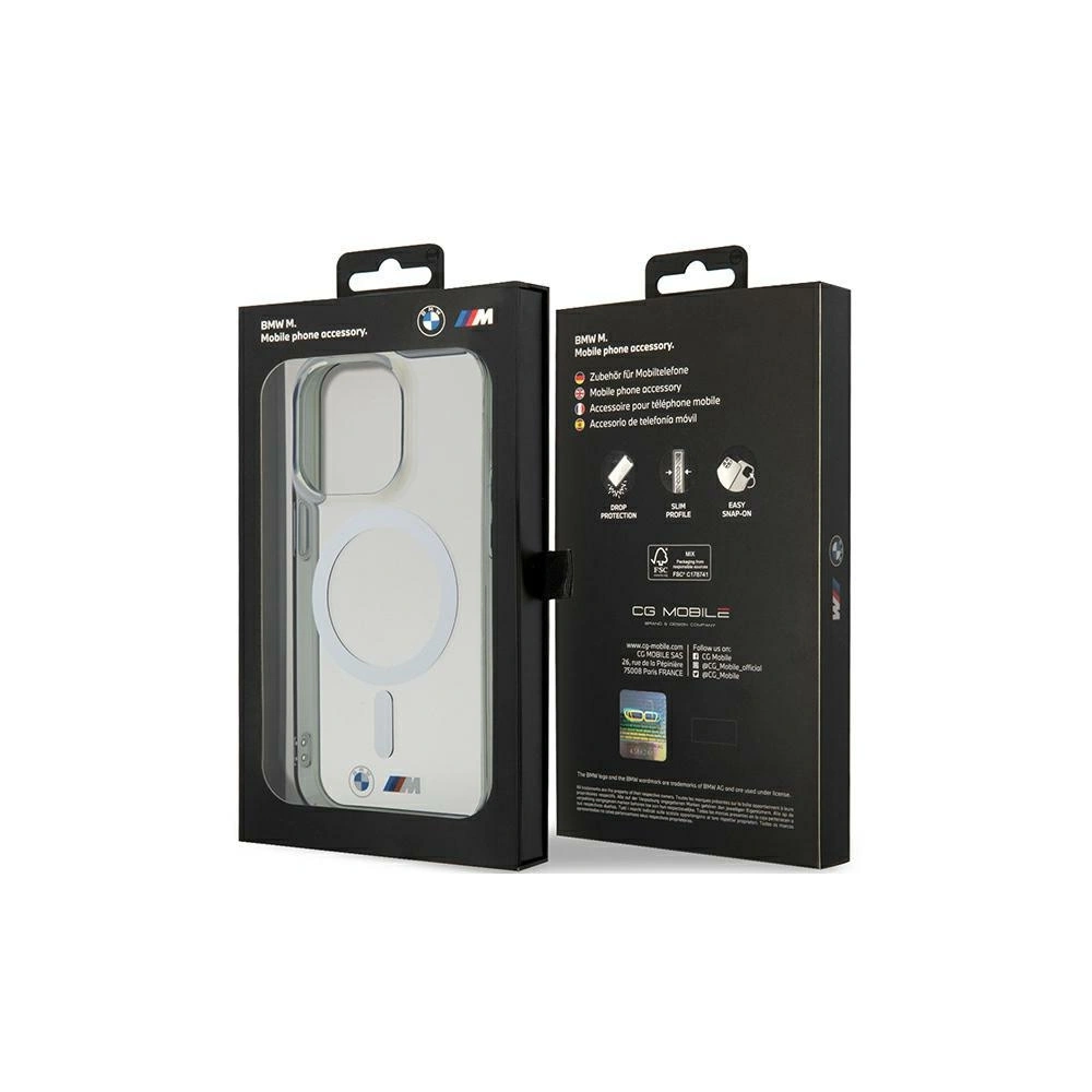 Etui BMW BMHMP15LHCRS Apple iPhone 15 Pro hardcase Silver Ring MagSafe transparent