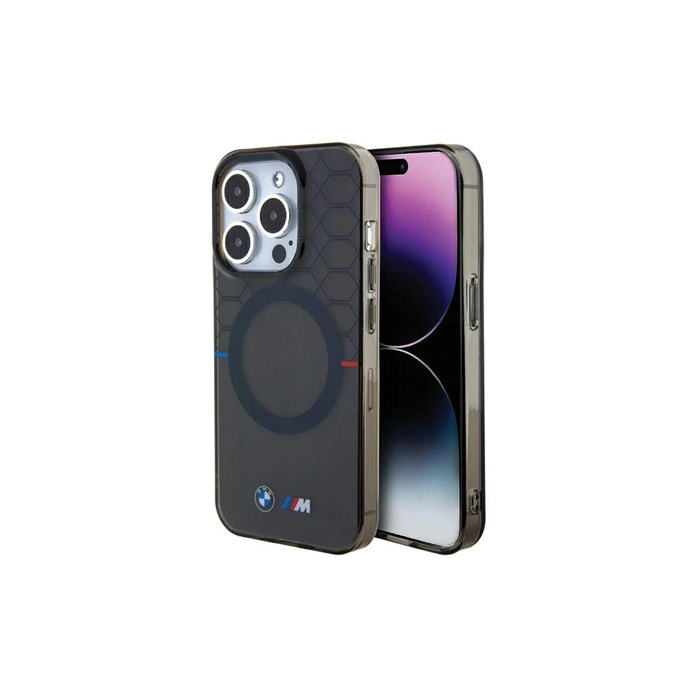 Etui BMW BMHMP15LHGPK Apple iPhone 15 Pro hardcase Pattern MagSafe szary/grey
