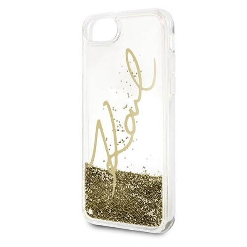 Kup Karl Lagerfeld KLHCI8SGGO Apple iPhone SE 2022/SE 2020/8/7 aur/aur hard case Signature Liquid Glitter - KLD104GLD - {ean13} - Sklep Home Screen