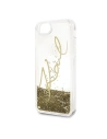 Kup Karl Lagerfeld Apple KLHCI8SGGO iPhone SE 2022/SE 2020/8/7 gold/goldene Hartschale Signature Liquid Glitter - KLD104GLD - {ean13} - Sklep Home Screen