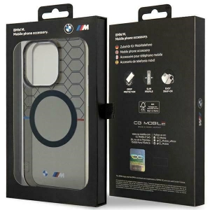 Etui BMW BMHMP15LHGPK Apple iPhone 15 Pro hardcase Pattern MagSafe szary/grey