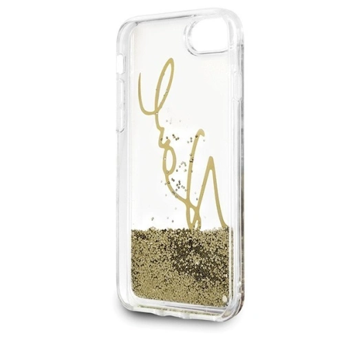 Kup Karl Lagerfeld KLHCI8SGGO Apple iPhone SE 2022/SE 2020/8/7 aur/aur hard case Signature Liquid Glitter - KLD104GLD - {ean13} - Sklep Home Screen