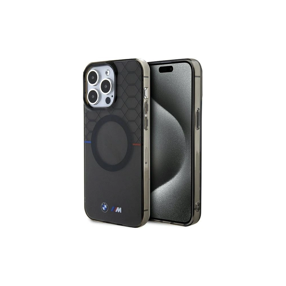 Etui BMW BMHMP15XHGPK Apple iPhone 15 Pro Max hardcase Pattern MagSafe szary/grey