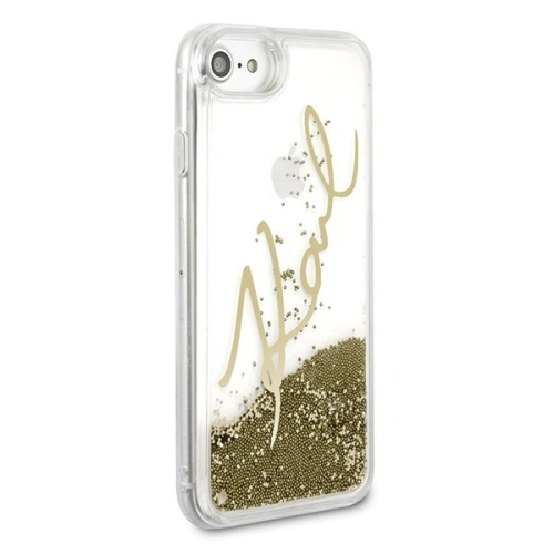Kup Karl Lagerfeld KLHCI8SGGO Apple iPhone SE 2022/SE 2020/8/7 aur/aur hard case Signature Liquid Glitter - KLD104GLD - {ean13} - Sklep Home Screen