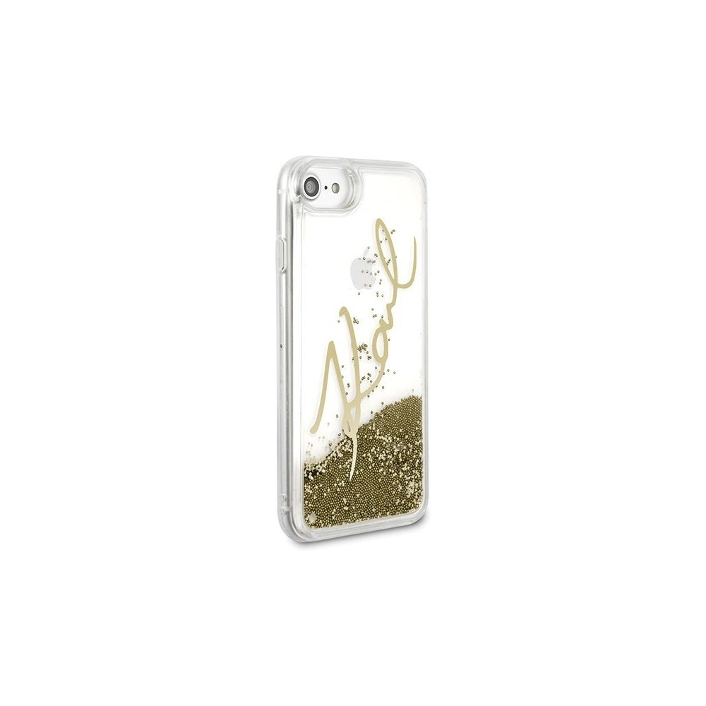 Karl Lagerfeld KLHCI8SGGO Apple iPhone SE 2022/SE 2020/8/7 złoty/gold hard case Signature Liquid Glitter