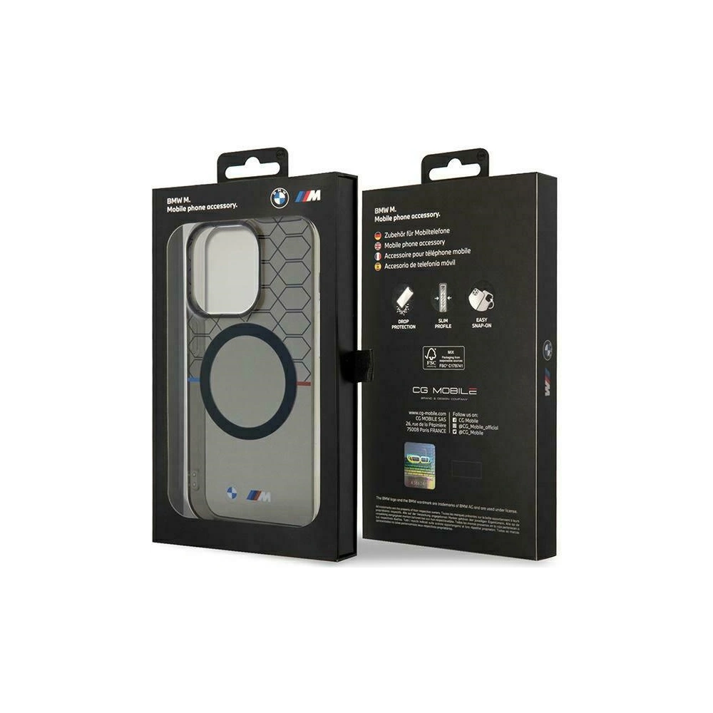 Etui BMW BMHMP15XHGPK Apple iPhone 15 Pro Max hardcase Pattern MagSafe szary/grey