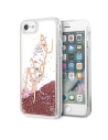 Karl Lagerfeld KLHCI8SGPI Apple iPhone SE 2022/SE 2020/8/7 rózsaszín-arany/hard case Signature Liquid Glitter