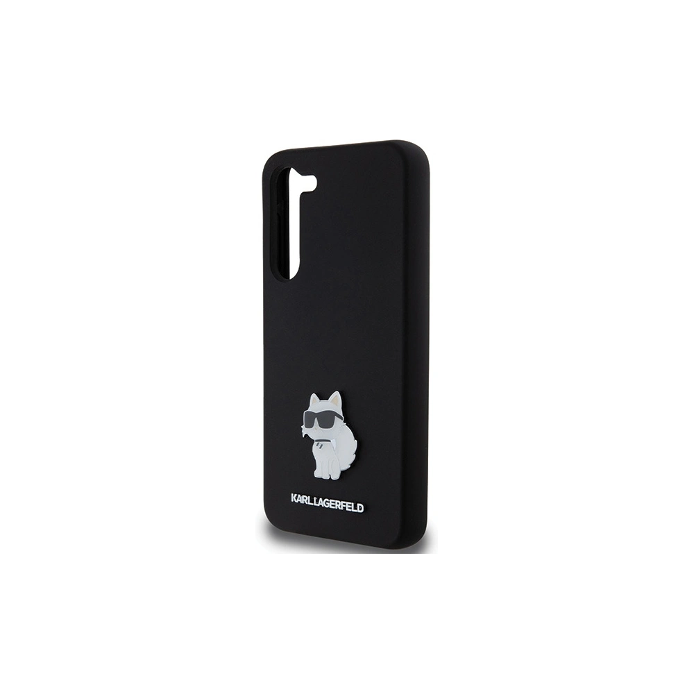 Etui Karl Lagerfeld KLHCS23MSMHCNPK Samsung Galaxy S23+ Plus hardcase Silicone Choupette Metal Pin czarny/black