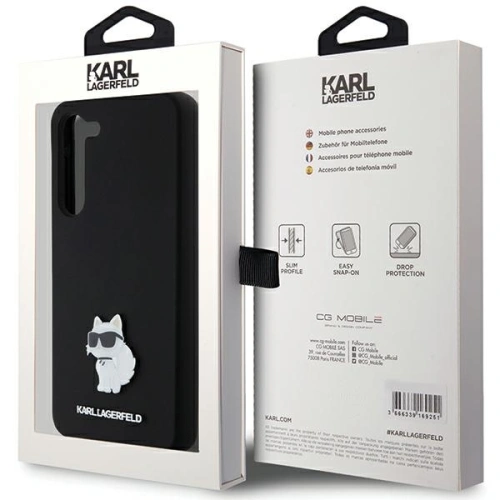 Kup Case Karl Lagerfeld KLHCS23MSMHCNPK Samsung Galaxy S23+ Plus Hardcase Silikon Choupette Metallpin schwarz/black - KLD1938 - {ean13} - Sklep Home Screen