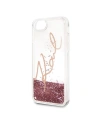 Kup Karl Lagerfeld KLHCI8SGPI Apple iPhone SE 2022/SE 2020/8/7 rozie-aurie/coroană de aur roză carcasă dură Signature Liquid Glitter - KLD105RS - {ean13} - Sklep Home Screen