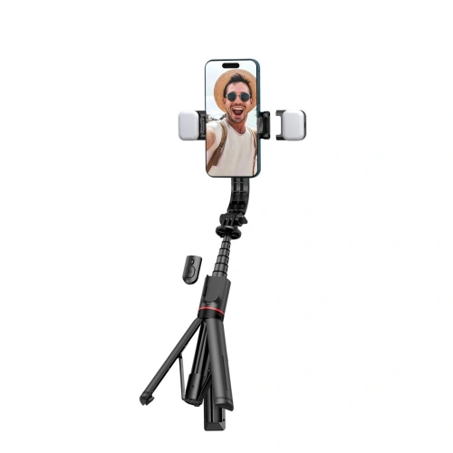 Buy Tech-Protect L05s Wireless Selfie Stick Tripod & Led Light Black - THP2684 - {ean13} - Home Screen Store Europe