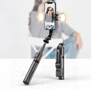 Buy Tech-Protect L05s Wireless Selfie Stick Tripod & Led Light Black - THP2684 - {ean13} - Home Screen Store Europe