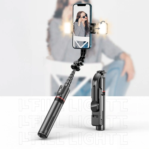Kup Kijek Tech-Protect L05s Bezdrátový selfie tyč a stativ s LED světlem černý - THP2684 - {ean13} - Sklep Home Screen